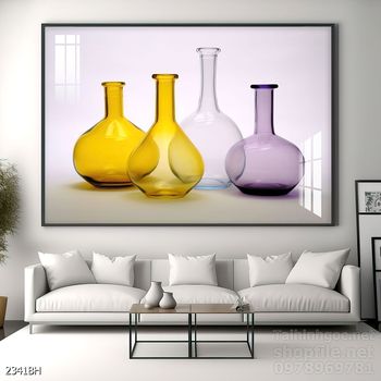 Mẫu tranh bình hoa đẹp hiện đại trang trí tường nhà