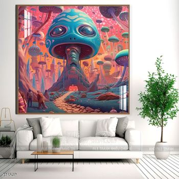 Tranh nghệ thuật phi hành gia treo tường