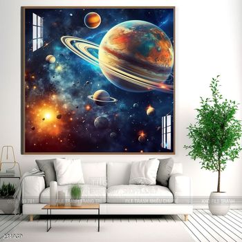 Tranh treo tường phi hành gia vũ trụ