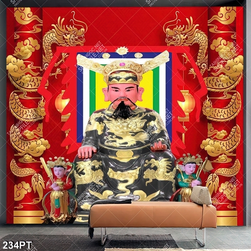 Tranh phòng thờ Đức Thánh Trần in kính