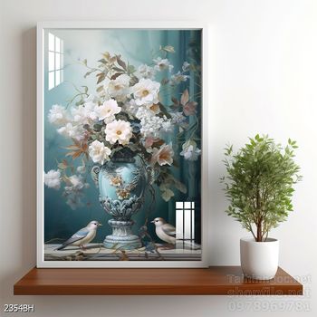 Tranh bình hoa 3D tuyệt đẹp