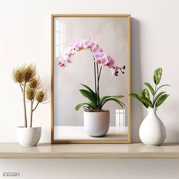 Tranh bình hoa đẹp trang trí tường