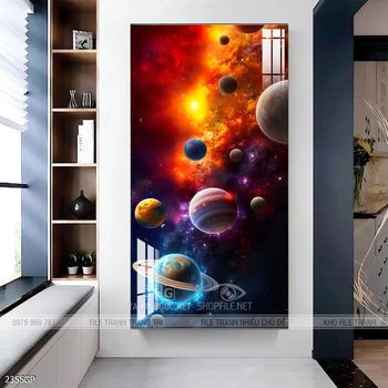 Tranh phi hành gia decor tường nhà