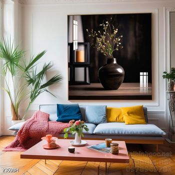 Mẫu tranh bình hoa đẹp hiện đại trang trí tường nhà