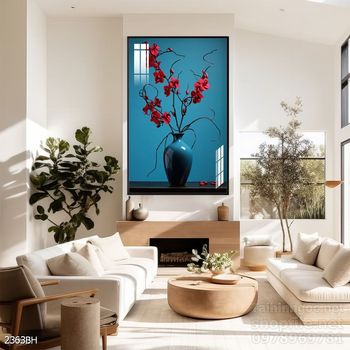 File tranh bình hoa đẹp decor tường nhà trang trí