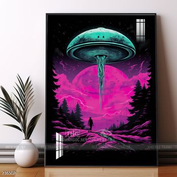 Tranh nghệ thuật phi hành gia treo trang trí tường