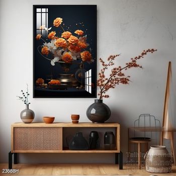Tranh bình hoa hiện đại treo tường sang trọng ý nghĩa