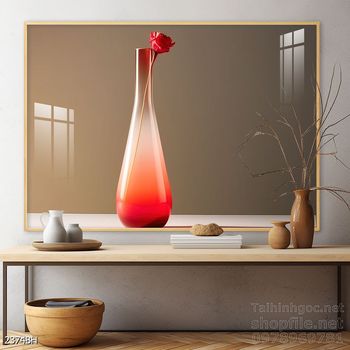 Mẫu tranh bình hoa mới nhất trang trí phòng khách, phòng ăn