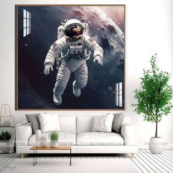 Tranh 3D phi hành gia vũ trụ