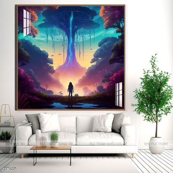 Tranh treo tường phi hành gia vũ trụ