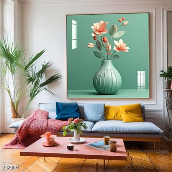 Mẫu tranh bình hoa đẹp hiện đại trang trí tường nhà