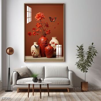 Tranh bình hoa nghệ thuật sang trọng