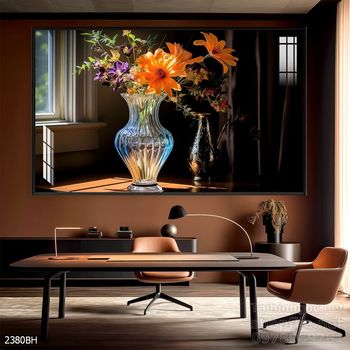 Mẫu tranh bình hoa trang trí tường đẹp tinh tế