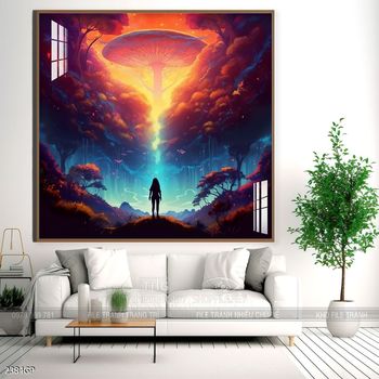 Tranh nghệ thuật phi hành gia treo tường