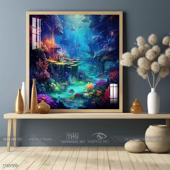 Tranh cá heo đại dương