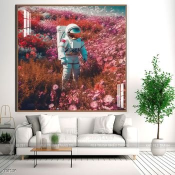 Tranh 3D phi hành gia vũ trụ