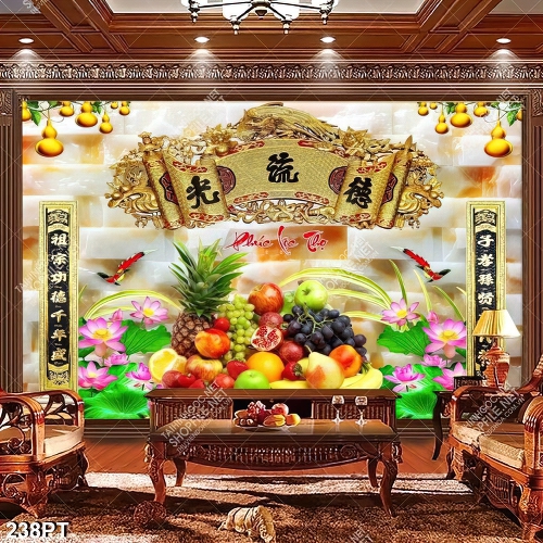 Tranh phòng thờ giả ngọc đẹp nhất in uv