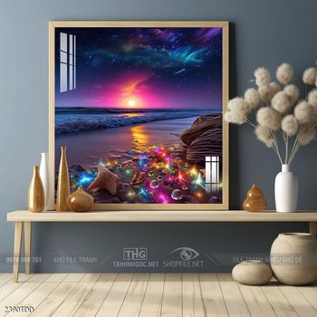 Tranh cá heo decor trang trí tường nhà