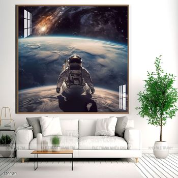 Tranh nghệ thuật phi hành gia treo tường