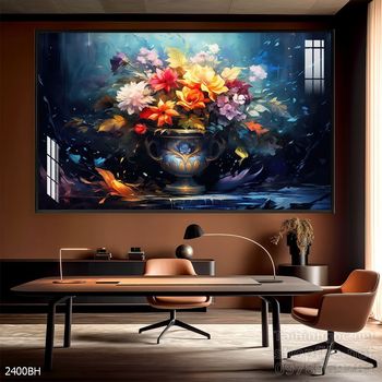 Mẫu tranh bình hoa trang trí tường đẹp tinh tế