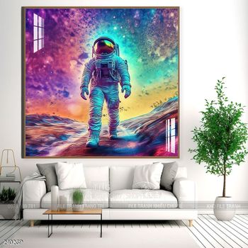 Tranh 3D phi hành gia vũ trụ