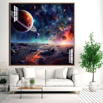 Tranh treo tường phi hành gia vũ trụ