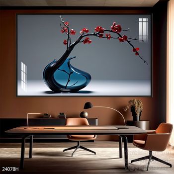 Tranh bình hoa hiện đại treo tường sang trọng ý nghĩa