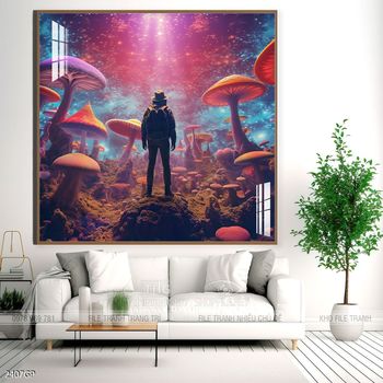 Tranh phi hành gia treo tường