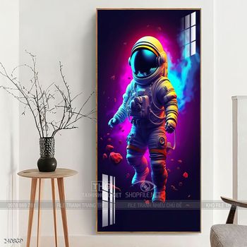 Tranh nghệ thuật phi hành gia treo tường