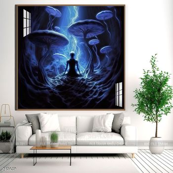 Tranh phi hành gia decor tường nhà