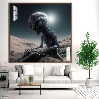 Tranh nghệ thuật phi hành gia treo trang trí tường