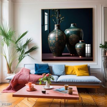 Tranh bình hoa 3D tuyệt đẹp