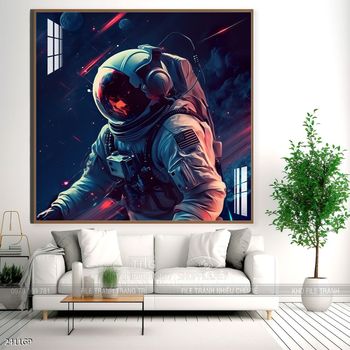 Tranh 3D phi hành gia vũ trụ