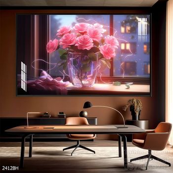 Tranh bình hoa đẹp trang trí tường