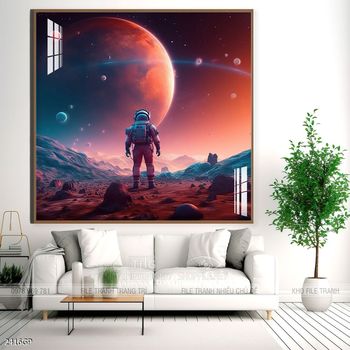 Tranh phi hành gia treo tường
