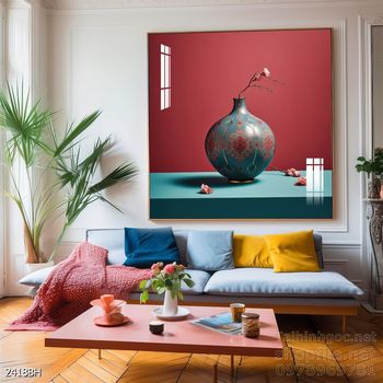 Tranh bình hoa nghệ thuật sang trọng