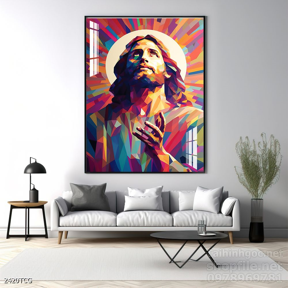 File tranh công giáo decor trang trí tường phòng thờ