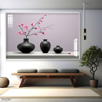 Tranh bình hoa hiện đại treo tường sang trọng ý nghĩa