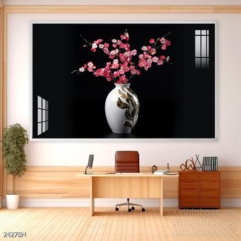 Mẫu tranh bình hoa sang trọng đẹp độc đáo