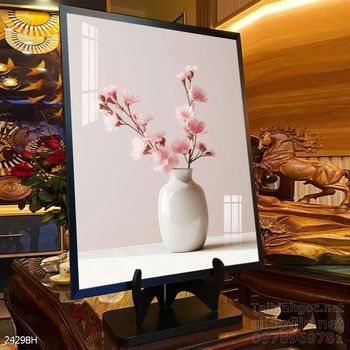 Mẫu tranh bình hoa đẹp hiện đại trang trí tường nhà