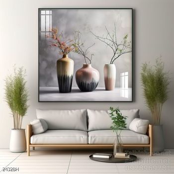 File tranh bình hoa đẹp decor tường nhà trang trí