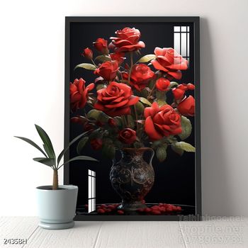 Tranh bình hoa đẹp decor trang trí tường