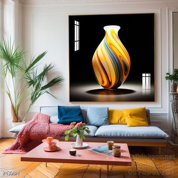 Tranh bình hoa trang trí phòng khách, phòng ăn đẹp