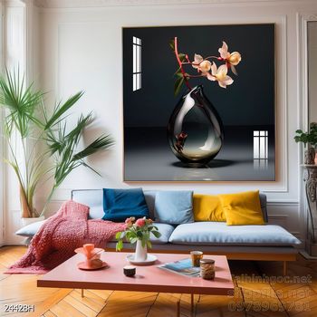 Tranh bình hoa đẹp trang trí tường