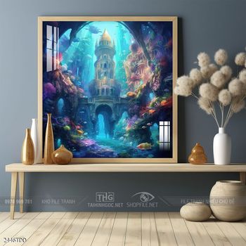 Tranh treo tường cá heo đại dương