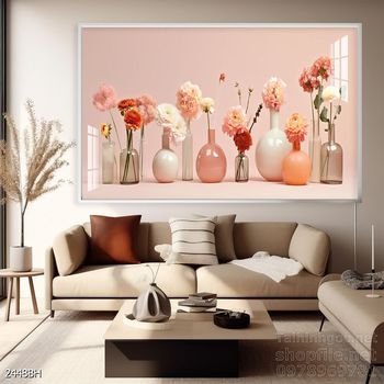 Tranh bình hoa nghệ thuật sang trọng