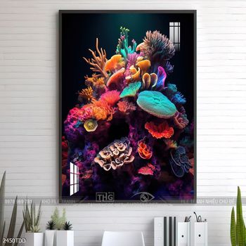 Tranh cá heo decor trang trí tường nhà