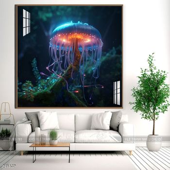 Tranh phi hành gia decor tường nhà