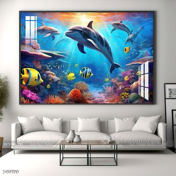 Tranh cá heo đại dương