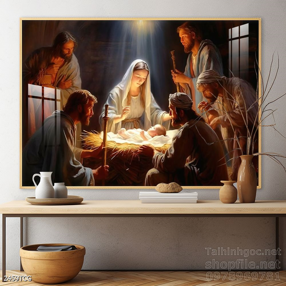 File tranh công giáo decor trang trí tường phòng thờ